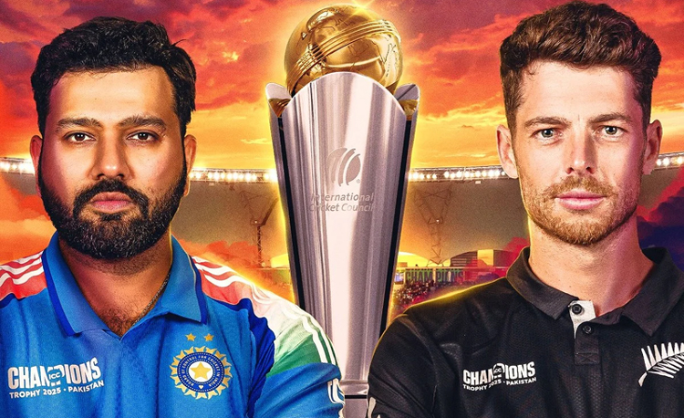 You are currently viewing चैंपियंस ट्रॉफी 2025 फाइनल: दुबई में महामुकाबला, भारत कर रहा बॉलिंग; भारतीय गेंदबाजों का जोरदार प्रदर्शन, 29 ओवर में किवी टीम के 4 विकेट पर 131 रन